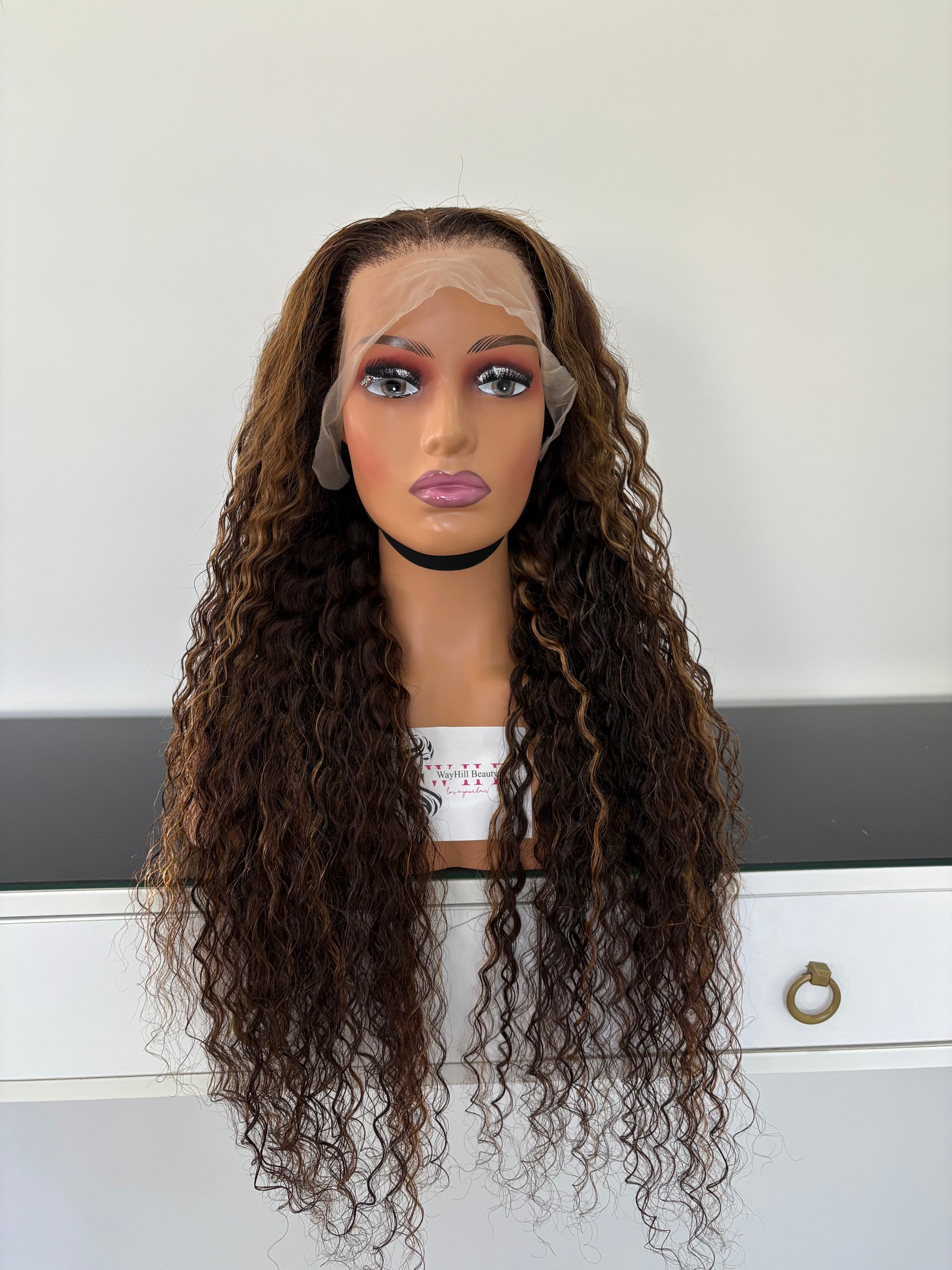 (13X4)DEEP WAVE P4/27 BLONDE HIGHLIGHT WIG
