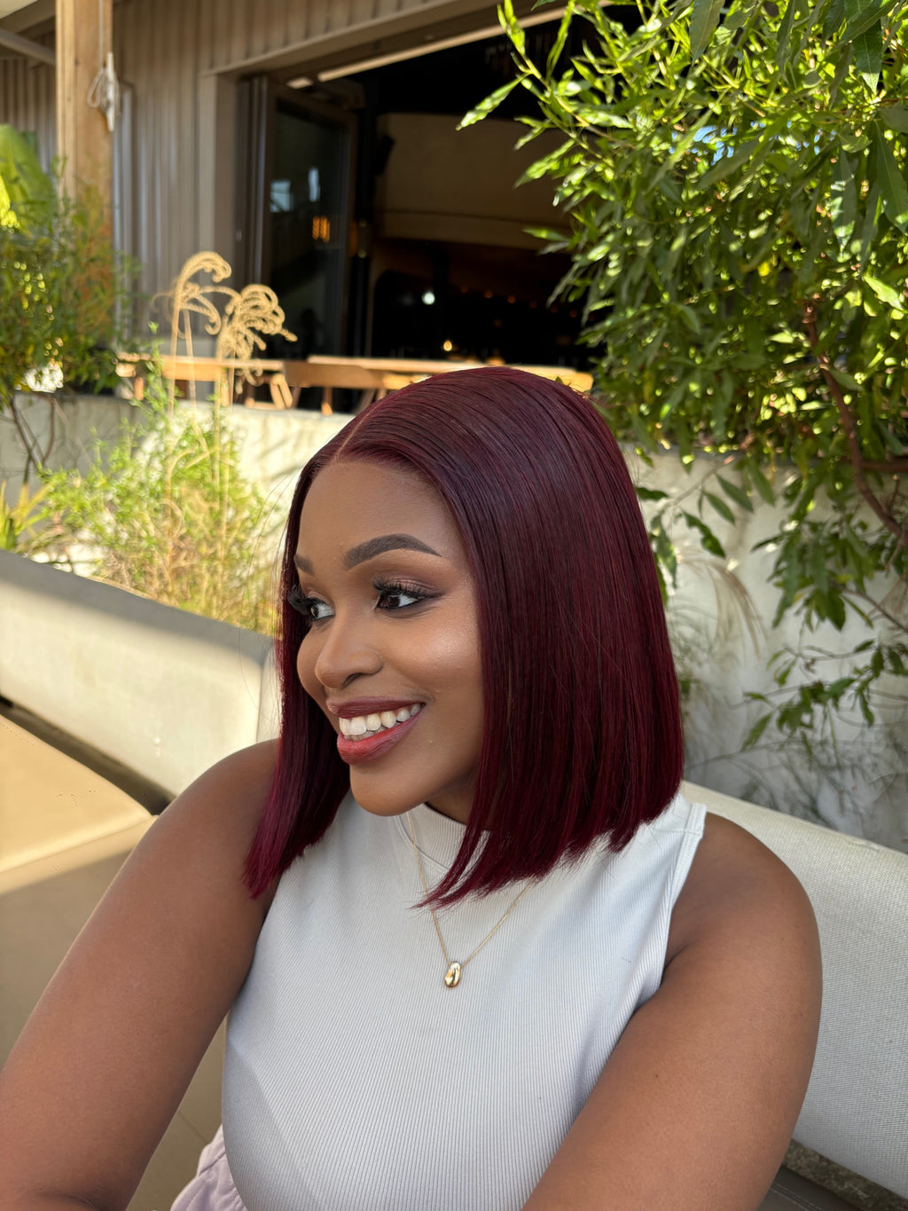 Burgundy (5x5) Glueless Wig