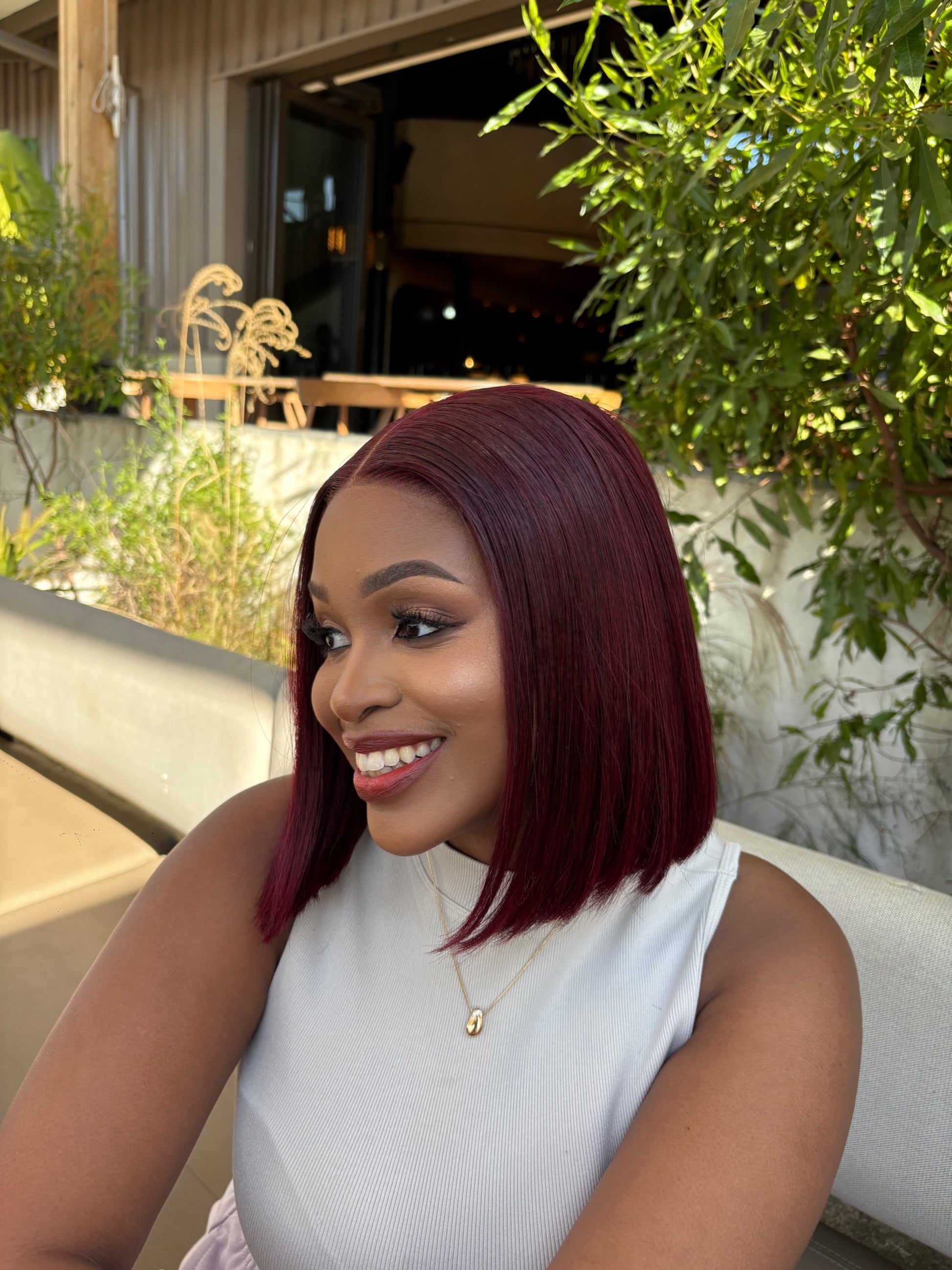Burgundy (5x5) Glueless Wig
