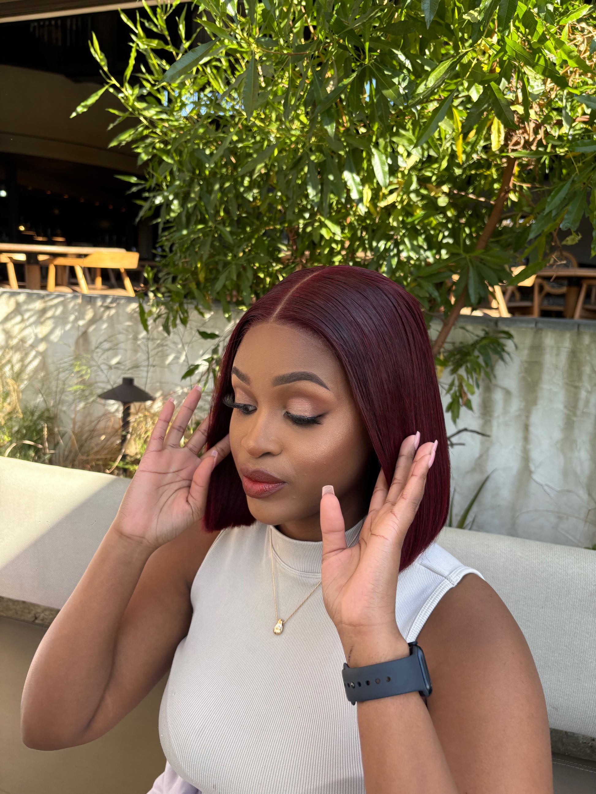 Burgundy (5x5) Glueless Wig
