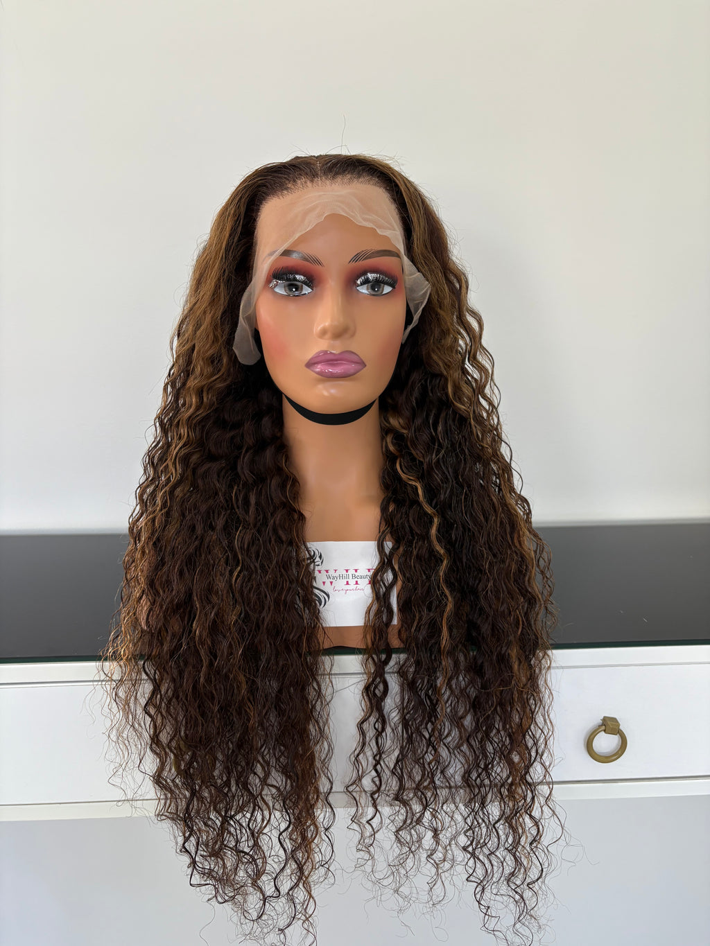 (13X4)DEEP WAVE P4/27 BLONDE HIGHLIGHT WIG