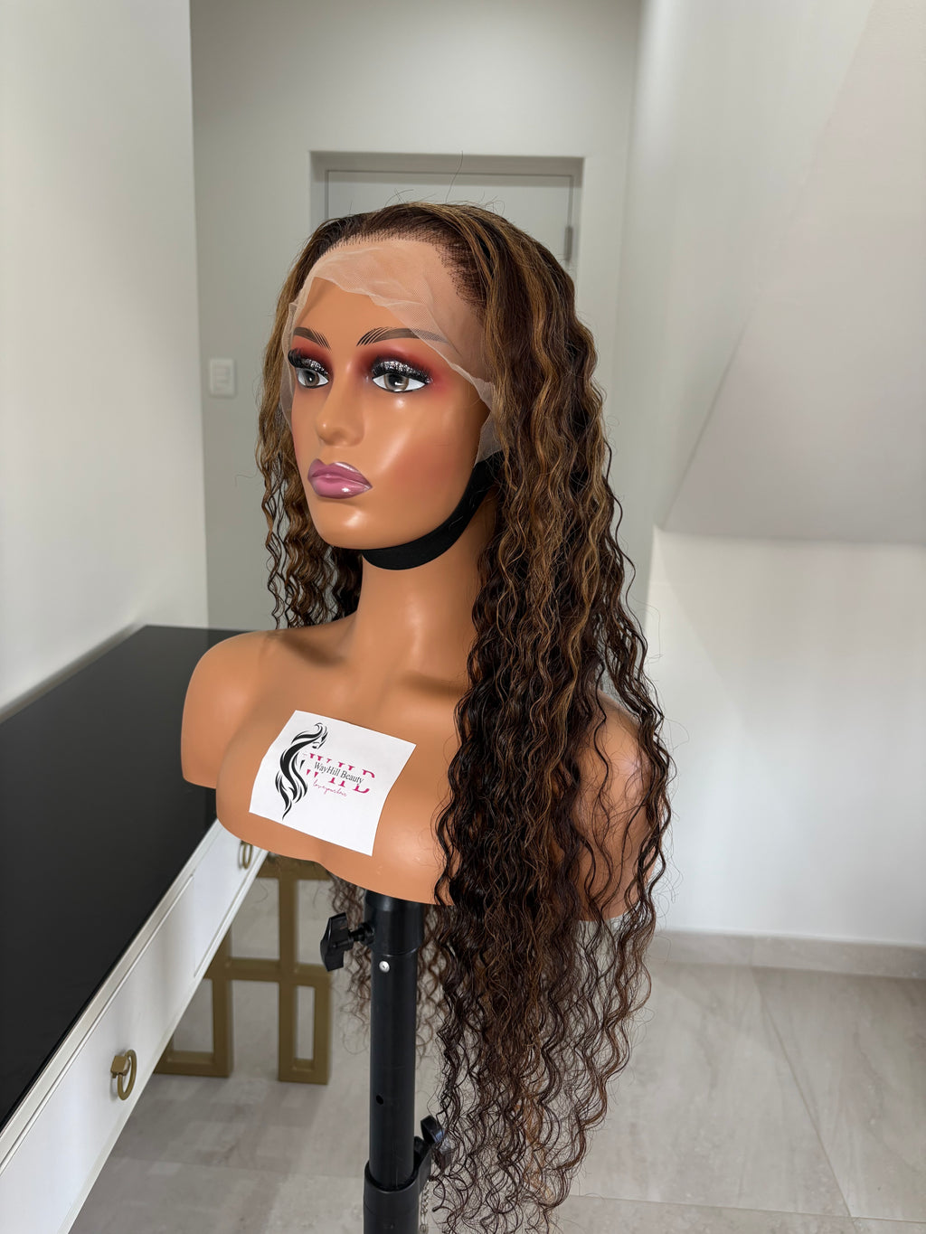 (13X4)DEEP WAVE P4/27 BLONDE HIGHLIGHT WIG